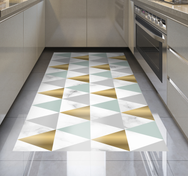 Geometrisch driehoeksmozaïek Geometrische vinyl vloerkleed - TenStickers