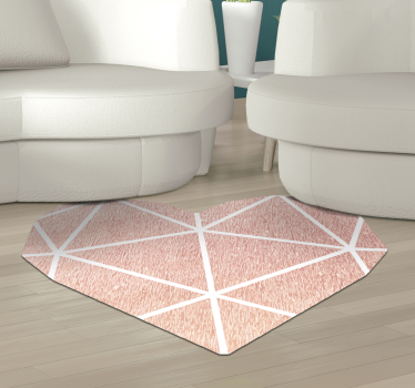 Geometrisch hartpatroon Geometrische vinyl vloerkleed - TenStickers