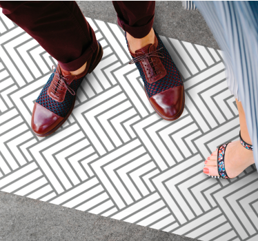 Geometrisch labyrint Geometrische vinyl vloerkleed - TenStickers