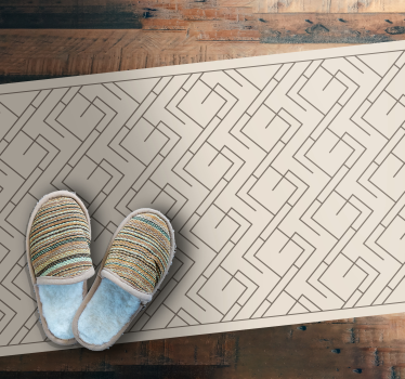 Geometrisch labyrintontwerp Geometrische vinyl vloerkleed - TenStickers
