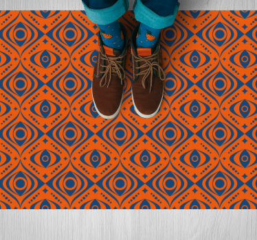 Geometrisch oogpatroon Geometrische vinyl vloerkleed - TenStickers