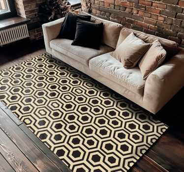 Geometrisch Zeshoekig Patroon Geometrisch vinyl tapijt - TenStickers