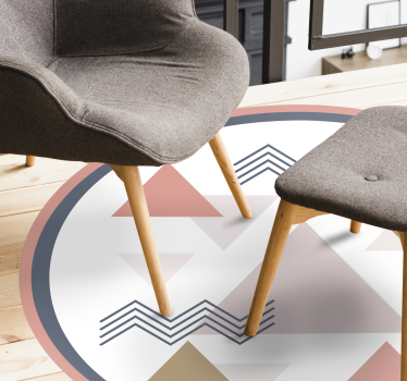 Geometrische abstracte cirkel vinyl tapijt geometrisch - TenStickers