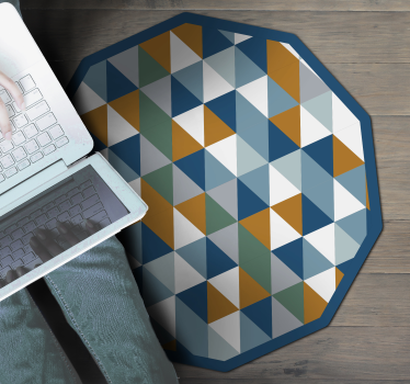 Geometrische achthoek vinyl tapijt geometrisch - TenStickers