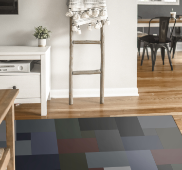 Geometrische blokken vinyl tapijt geometrisch - TenStickers