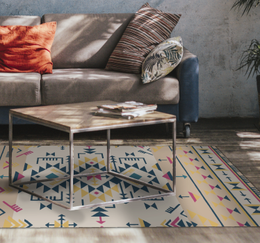 Geometrisch decoratieve afbeelding vinyl tapijt geometrisch - TenStickers