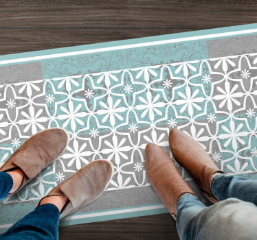 Geometrische elegantie vinyl tapijt  - TenStickers