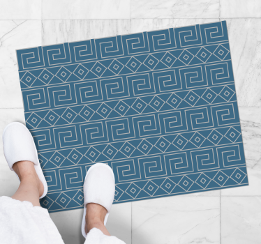 Geometrische griekse sleutel vinyl tapijt geometrisch - TenStickers