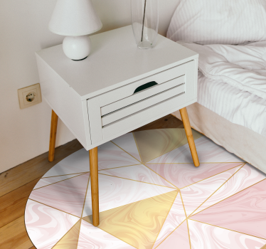 Geometrische marmeren compositie vinyl tapijt geometrisch - TenStickers