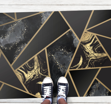 Geometrische marmeren vinyl tapijt - TenStickers
