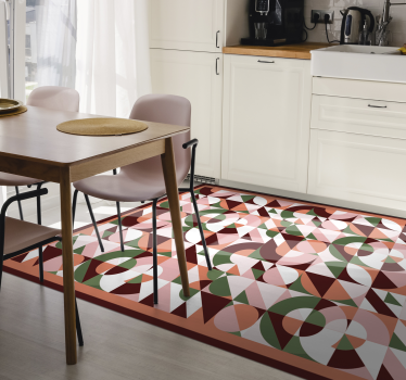 Geometrisch mozaïekmotief vinyl tapijt geometrisch - TenStickers