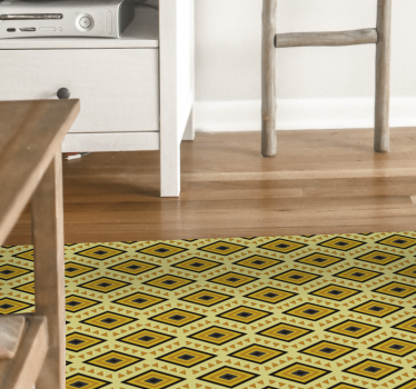 Geometrische patroonvierkanten vinyl tapijt geometrisch - TenStickers