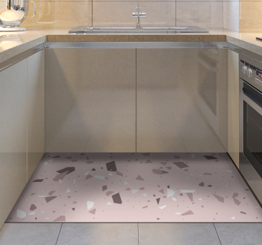 Geometrische terrazzo vinyl tapijt geometrisch - TenStickers