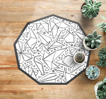 Geometrische vormen achthoek vinyl tapijt geometrisch - TenStickers