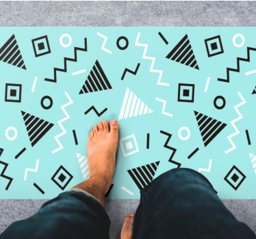 Formulierenregeling vinyl tapijt geometrisch - TenStickers