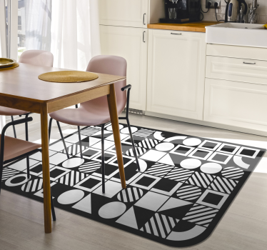 Geometrische vormen balanceren vinyl tapijt geometrisch - TenStickers