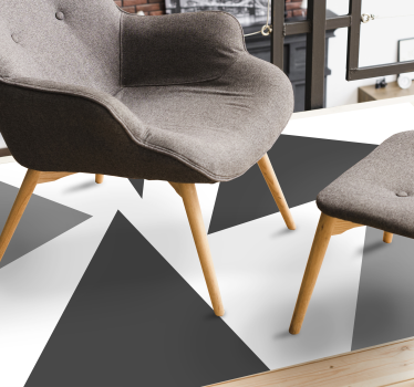 Geometrische vormen contrasteren vinyl tapijt geometrisch - TenStickers