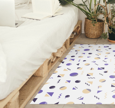 Geometrische vormen patroon vinyl tapijt geometrisch - TenStickers