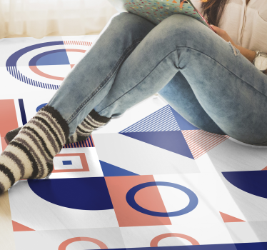 Moderne vormen vinyl tapijt geometrisch - TenStickers
