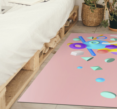 Geometrische vormenreeks vinyl tapijt geometrisch - TenStickers