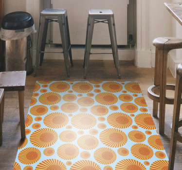 Geometrische zonnestraal vinyl tapijt geometrisch - TenStickers