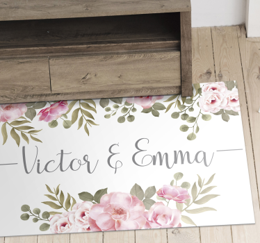 Gepersonaliseerde vinyl tapijt met naam - TenStickers