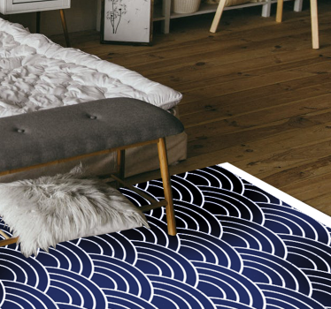 Golvend lijnenpatroon vinyl tapijt geometrisch - TenStickers
