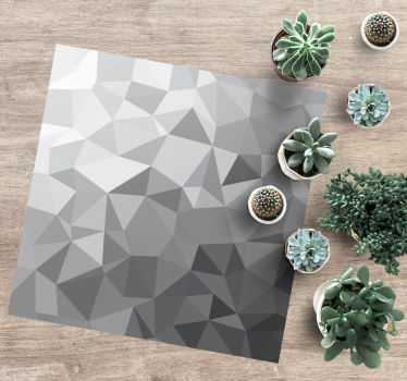 Gradiënt grijze stijl vinyl tapijt geometrisch - TenStickers