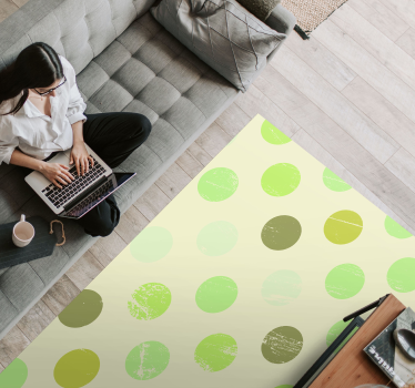 Harmonie van stippen vinyl tapijt geometrisch - TenStickers