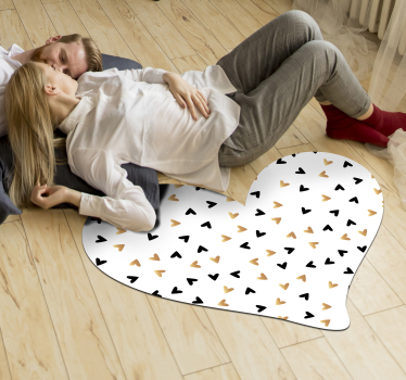 Hartverstrooiingspatroon vinyl tapijt geometrisch - TenStickers