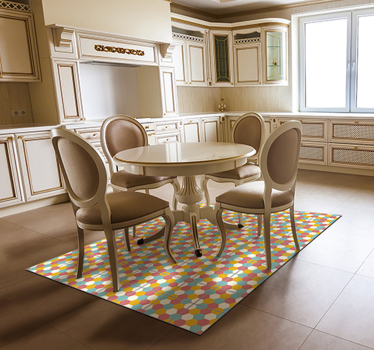 Honinggraat patroon geometrisch vinyl vloerkleed keuken - TenStickers