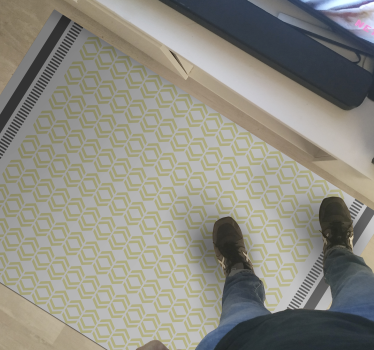 Honingraat raamwerk vinyl tapijt woonkamer - TenStickers