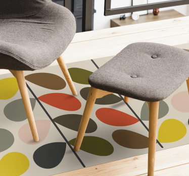 Kleurrijke bolpatronen vinyl tapijt geometrisch - TenStickers