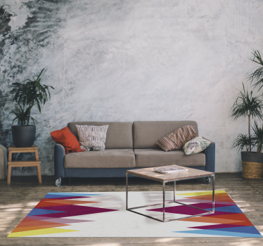 Kleurrijke driehoeken arrangement vinyl tapijt geometrisch - TenStickers