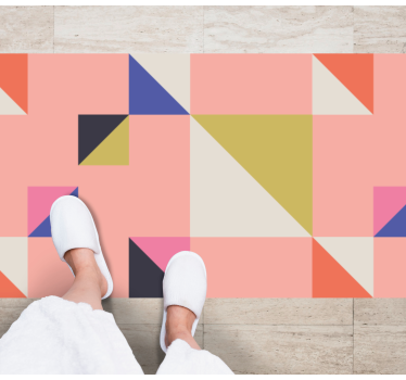 Moderne driehoeken vinyl tapijt geometrisch - TenStickers