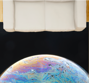 Kosmische kleurensfeer vinyl tapijt woonkamer - TenStickers