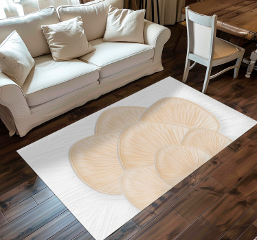 Kroonblad met textuur vinyl tapijt  - TenStickers