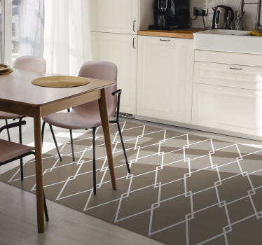 Kruisende diamanten vinyl tapijt geometrisch - TenStickers