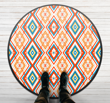 Levendig element vinyl tapijt geometrisch - TenStickers