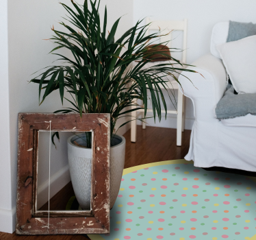 Levendige vlekkerige stippen vinyl tapijt woonkamer - TenStickers