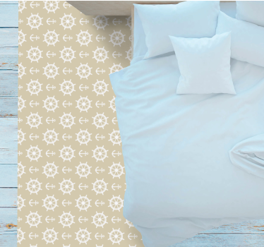 Maritiem kompasmotief vinyl tapijt woonkamer - TenStickers