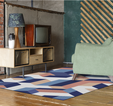 Modern 3d geometrisch vinyltapijt - TenStickers