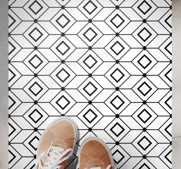 Moderne diamantelementen vinyl tapijt geometrisch - TenStickers