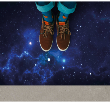 Moderne vinyl tapijt Heldere sterren met blauwe ruimte - TenStickers