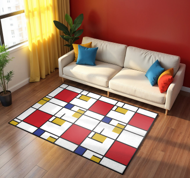 Moderne vinyl tapijt Mondriaan kunst - TenStickers