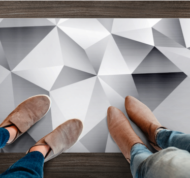 Monochrome Geometrisch Patroon vormen vinyl tapijt - TenStickers