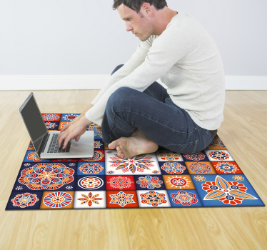 Mozaïek tegelwerk vinyl tapijt geometrisch - TenStickers