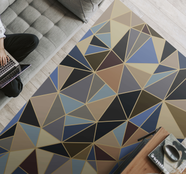 Mozaïek vinyl vloerkleed Geometrisch veelkleurig mozaïek - TenStickers