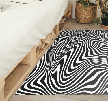 Optisch golfpatroon vinyl tapijt geometrisch - TenStickers