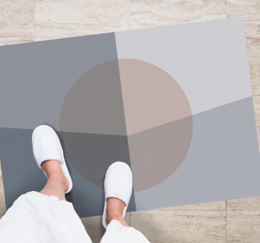 Overlappende cirkels vinyl tapijt geometrisch - TenStickers
